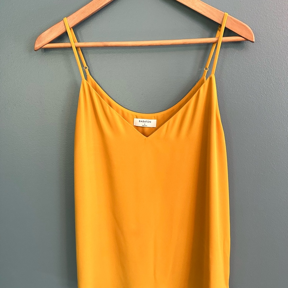 Babaton Top Mustard Yellow Camisole Tank Top Size Small